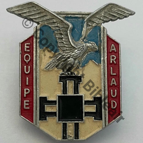 Grpt COMMINGES Centre LAMON EQUIPE ARLAUD CIEL BLEU  A.AUGIS LYON ST.BARTH 2Li 2Griffes Granuleux Alu peint Src.historiacollection2a MAP420Eur 